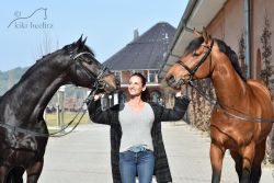 Rebecca Gutmann mit Ihren Lieblingshengsten Grey Flanell und DSP Araldik - Foto: Beelitz
