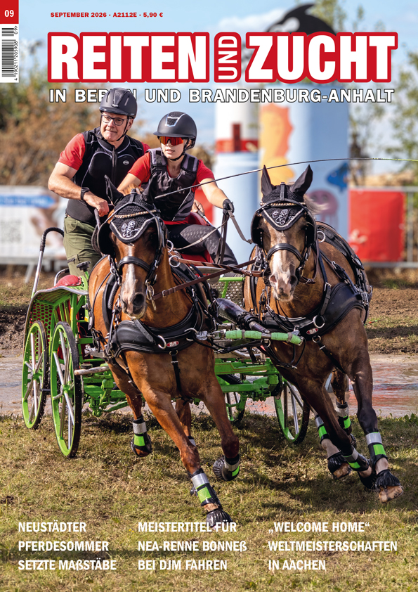 Inhaltsverzeichnis der Ausgabe 9/2026 von REITEN und ZUCHT